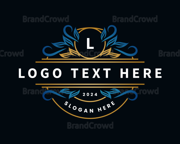 Luxury Leaf Wreath Logo