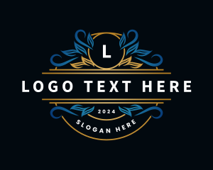 Luxury Leaf Wreath Logo