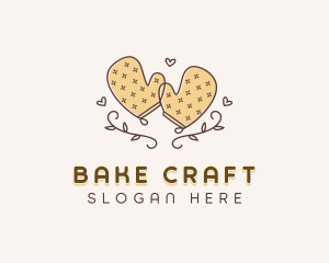 Floral Baking Mitts logo design