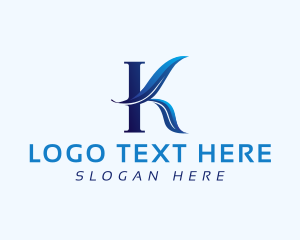 Organization - Quill Feather Letter K logo design