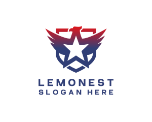 Flight - Bird Shield Star logo design