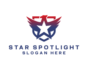 Bird Shield Star logo design