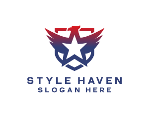 Veteran - Bird Shield Star logo design