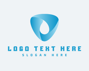 Water - Triangular Water Droplet logo design