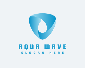 Triangular Water Droplet logo design