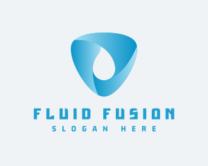 Triangular Water Droplet logo design