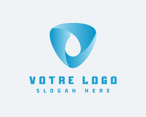 Shampoo - Triangular Water Droplet logo design