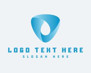 Triangular Water Droplet Logo