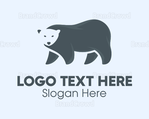 Gray Polar Bear Logo