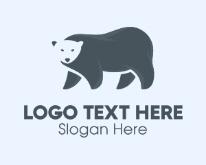 Snow - Gray Polar Bear logo design
