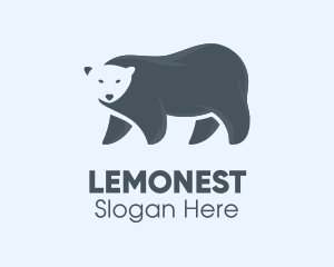 Gray Polar Bear Logo