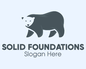 Gray Polar Bear Logo