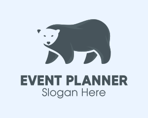 Gray Polar Bear Logo