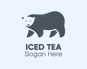 Gray Polar Bear logo design