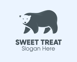 Gray Polar Bear logo design