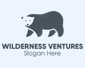 Gray Polar Bear logo design