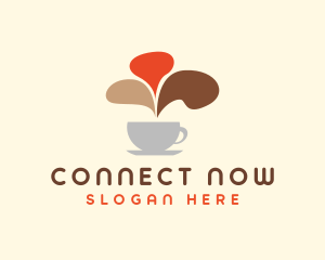 Meetup - Coffee Cafe Chat logo design