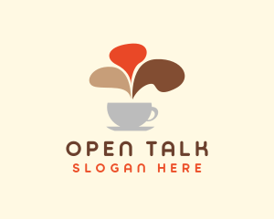 Coffee Cafe Chat logo design