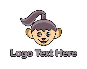 Hairdo - Playful Cartoon Doll logo design