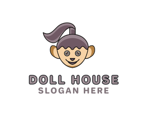 Doll - Playful Cartoon Doll logo design