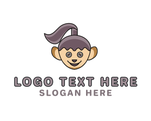 Playful Cartoon Doll Logo