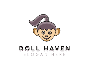 Doll - Playful Cartoon Doll logo design