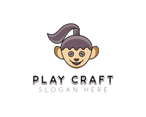 Playful Cartoon Doll logo design