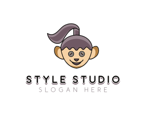 Hairdo - Playful Cartoon Doll logo design