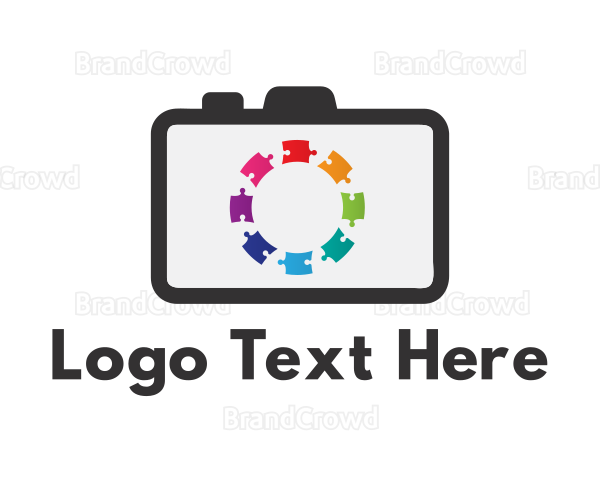 Colorful Puzzle Camera Logo