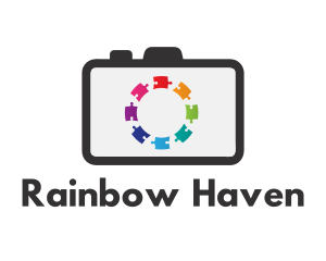 Colorful Puzzle Camera logo design