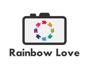 Colorful Puzzle Camera logo design