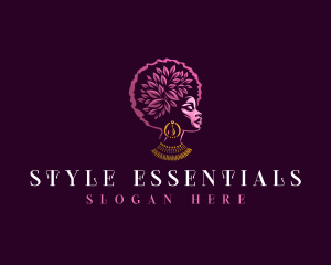 Accessories - Afro Hair Jewelry Lady logo design