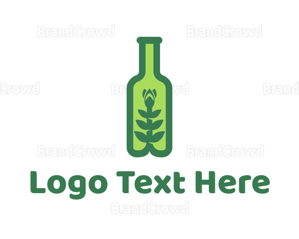 Green Plant Bottle Logo