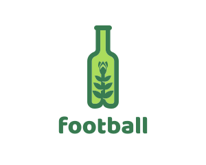 Water Bottles - Green Plant Bottle logo design