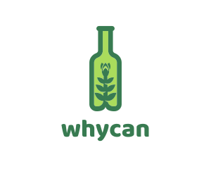 Ejuice - Green Plant Bottle logo design