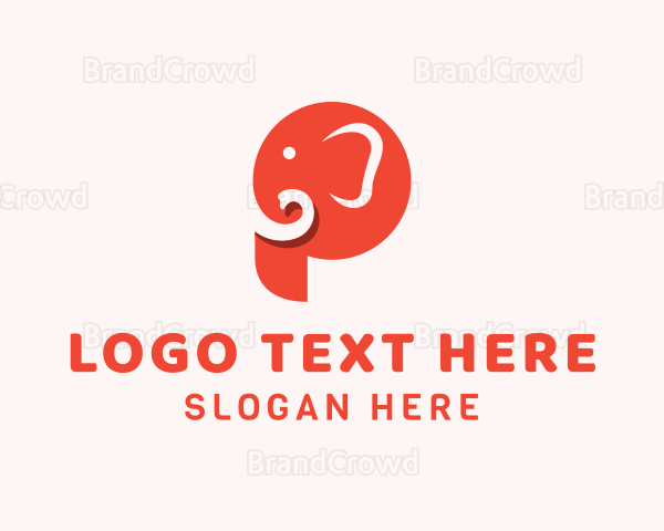 Creative Cute Baby Elephant Logo