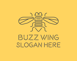 Gray Housefly Wings logo design