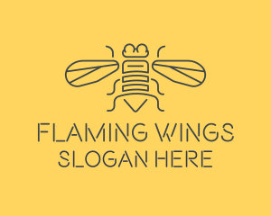 Wings - Gray Housefly Wings logo design