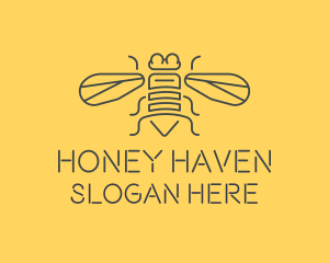 Beehive - Gray Housefly Wings logo design