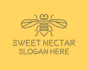 Honeybee - Gray Housefly Wings logo design