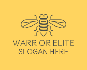 Black - Gray Housefly Wings logo design