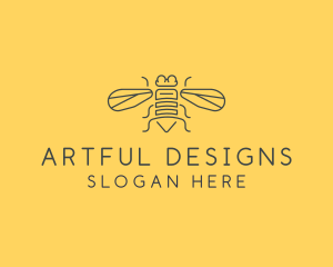 Gray Housefly Wings logo design