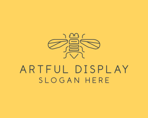 Gray Housefly Wings logo design