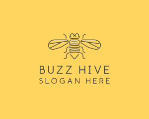 Gray Housefly Wings logo design