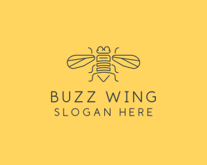 Gray Housefly Wings logo design