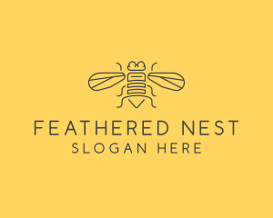 Gray Housefly Wings logo design