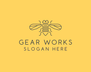 Gray Housefly Wings logo design