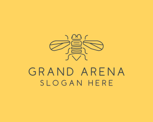 Gray Housefly Wings logo design