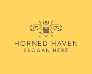 Gray Housefly Wings logo design