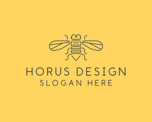 Gray Housefly Wings logo design